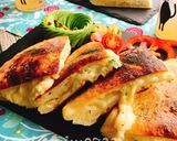 チーズとろりんフライパン焼きチーズナン作り方16写真
