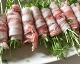 豆苗の豚肉巻きレンジ蒸し作り方2写真
