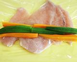 《幼児食》親子で一緒に♫鶏肉の野菜ロール作り方4写真