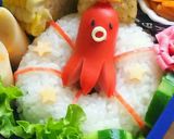 キャラ弁 タコちゃんのプール開き弁当作り方4写真
