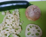 蓮根でキーマ風カレー作り方1写真