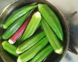 お手軽！！オクラの塩昆布ごま油和え。作り方4写真