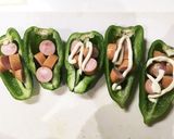 簡単♫手抜き♬ピーマンのソーセージ詰め♡作り方3写真