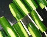 割箸で1/3本丸ごとキュウリのピリ辛漬け作り方1写真