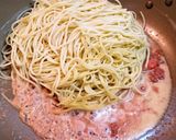 夏に！【明太ガーリックのスタミナパスタ】作り方6写真
