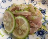 湯引き鯛の塩柚子皮おろしカルパッチョ作り方5写真