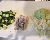 ズッキーニのコク旨さっぱりサラダ＊茹で鶏作り方3写真