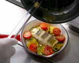 鱸と夏野菜の香草焼き プロヴァンス風作り方6写真