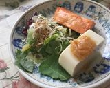 簡単☆豆腐のなめ茸のせ(●´ω｀●)♪作り方1写真