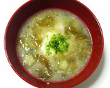 ふたつのとろろとオクラの味噌汁 *ﾟ作り方4写真
