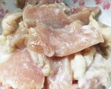 鶏むねとベーコンの黒胡椒焼き作り方2写真