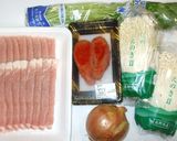 簡単・明太子炒め♪豚肉・えのき茸・三つ葉作り方1写真