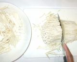 簡単・明太子炒め♪豚肉・えのき茸・三つ葉作り方2写真