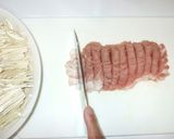 簡単・明太子炒め♪豚肉・えのき茸・三つ葉作り方3写真
