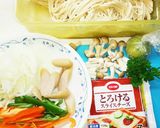 水漬けﾊﾟｽﾀを野菜ｼﾞｭｰｽで美味しく作り方1写真