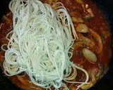 水漬けﾊﾟｽﾀを野菜ｼﾞｭｰｽで美味しく作り方7写真