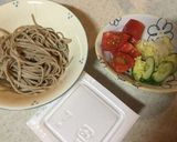 ちょいキツネ。納豆サラダ蕎麦作り方1写真