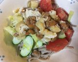 ちょいキツネ。納豆サラダ蕎麦作り方2写真