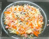 美容☆野菜ジュースリゾットのオムライス♪作り方2写真