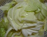 手を汚さずに♪やみつき塩キャベツ作り方1写真