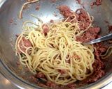 コンビーフとプチトマトの冷製パスタ作り方2写真