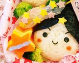 七夕キャラ弁♡織姫と彦星と天の川作り方7写真