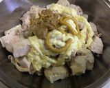 鶏ハム風 鶏胸肉のカラシ味噌マヨネーズ作り方10写真