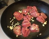 お手軽中華＊ピリ辛＊ハツとニンニクの芽作り方5写真