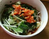 野菜ジュース♪冷製おそば作り方4写真