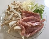 エリンギとベーコンのバターしょうゆ炒め作り方1写真
