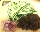 きゅうりともずくの酢の物作り方1写真
