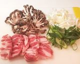 ねぎ豚のうま塩あんかけパスタ作り方1写真
