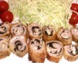 弁当　くるくる豚肉紫蘇海苔チーズ揚げ巻き作り方5写真