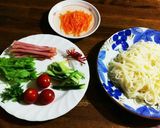 冷や麦で作る　韓国風ピリ辛冷麺作り方4写真
