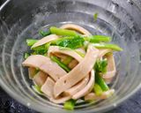 レンジで簡単！つくおきほうれん草と魚肉ソ作り方1写真