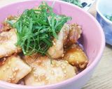 柔らか～い鶏胸肉の梅ダレ丼作り方5写真