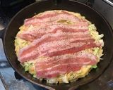 スキレット鍋であつあつふわふわお好み焼き作り方4写真