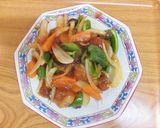 簡単!あまった唐揚げで作る酢鶏作り方7写真