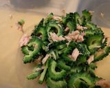 ゴーヤ シーチキンと梅肉あえ作り方2写真
