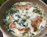 鶏肉とほうれん草のクリーム煮作り方17写真