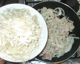 簡単・明太子炒め♪豚肉・えのき茸・三つ葉作り方12写真