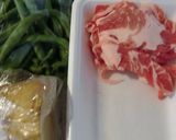 隠元とジャガイモと豚肉のマヨネーズ炒め作り方1写真