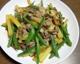 隠元とジャガイモと豚肉のマヨネーズ炒め作り方6写真