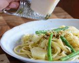 しらすのジェノベーゼのパスタ　三角屋水産作り方4写真