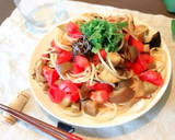 夏の！トマトと茄子の和風パスタ作り方8写真