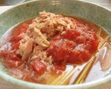 レンジでパスタ☆☆ツナ缶入れてチン♬作り方1写真