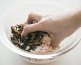 ひじきの煮物で豆腐ハンバーグ作り方2写真