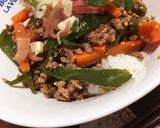 常備菜にも♡夏も食欲UP☆簡単挽肉炒め丼作り方8写真