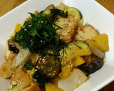 夏野菜と厚揚げの梅肉ソース炒め作り方6写真