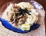 夏のきしめん✨ピリ辛の豚肉と共に作り方5写真